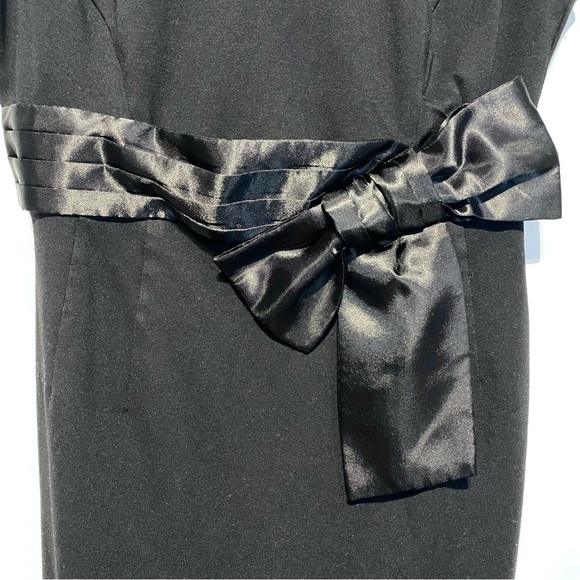๐๏ธ 4 for 20$ / Airoldi Bodycon Dress Point de Rome Bow / Black / S - Picture 3 of 11